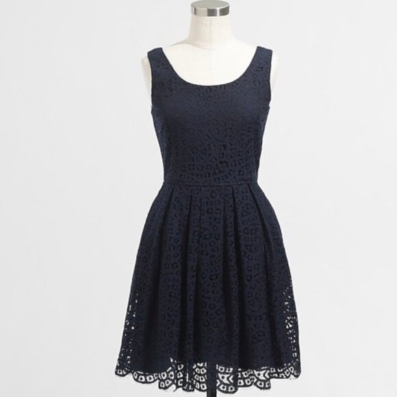 J. Crew Dresses & Skirts - ⭐ J. Crew Navy Lace Dress Size 2